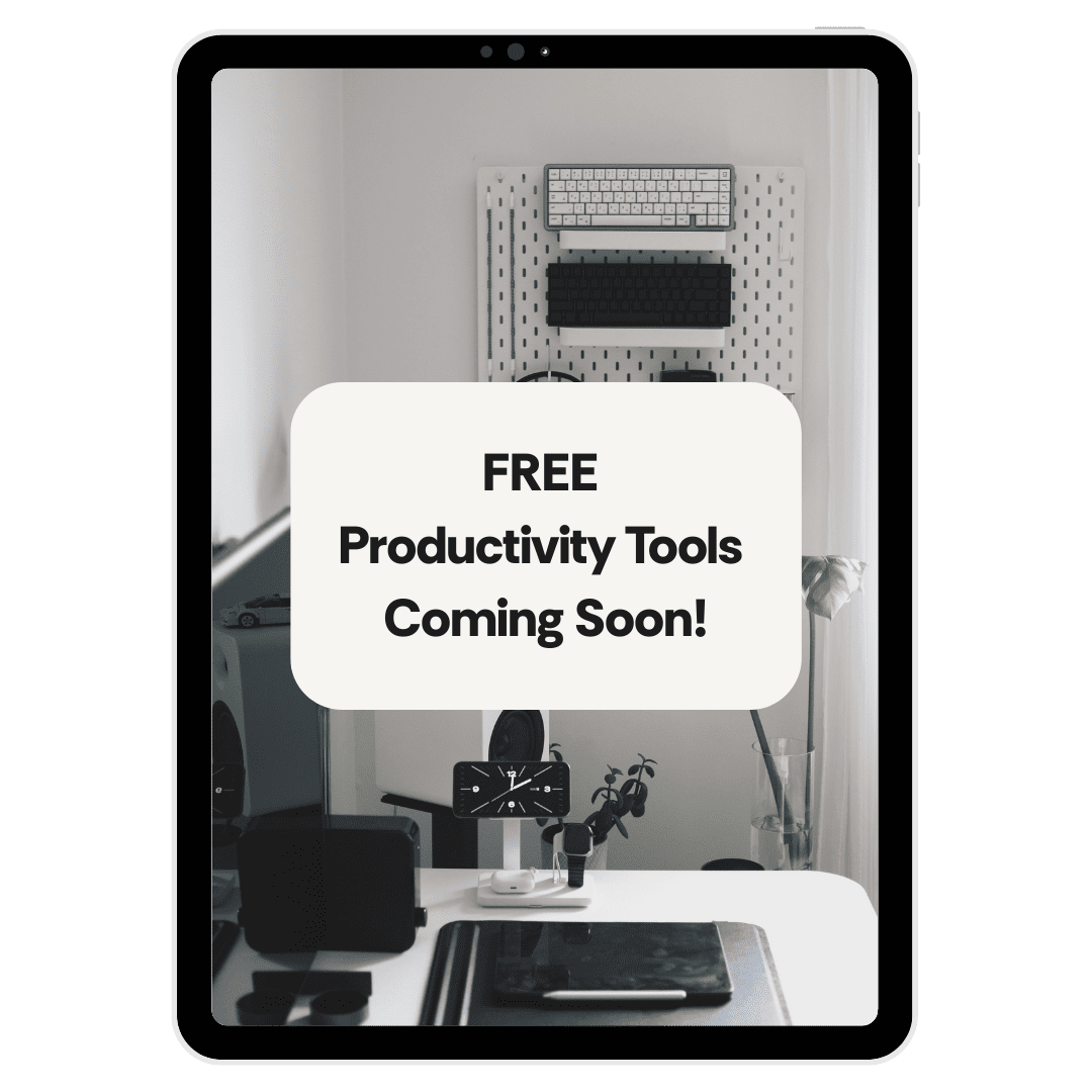 Free productivity tools coming soon